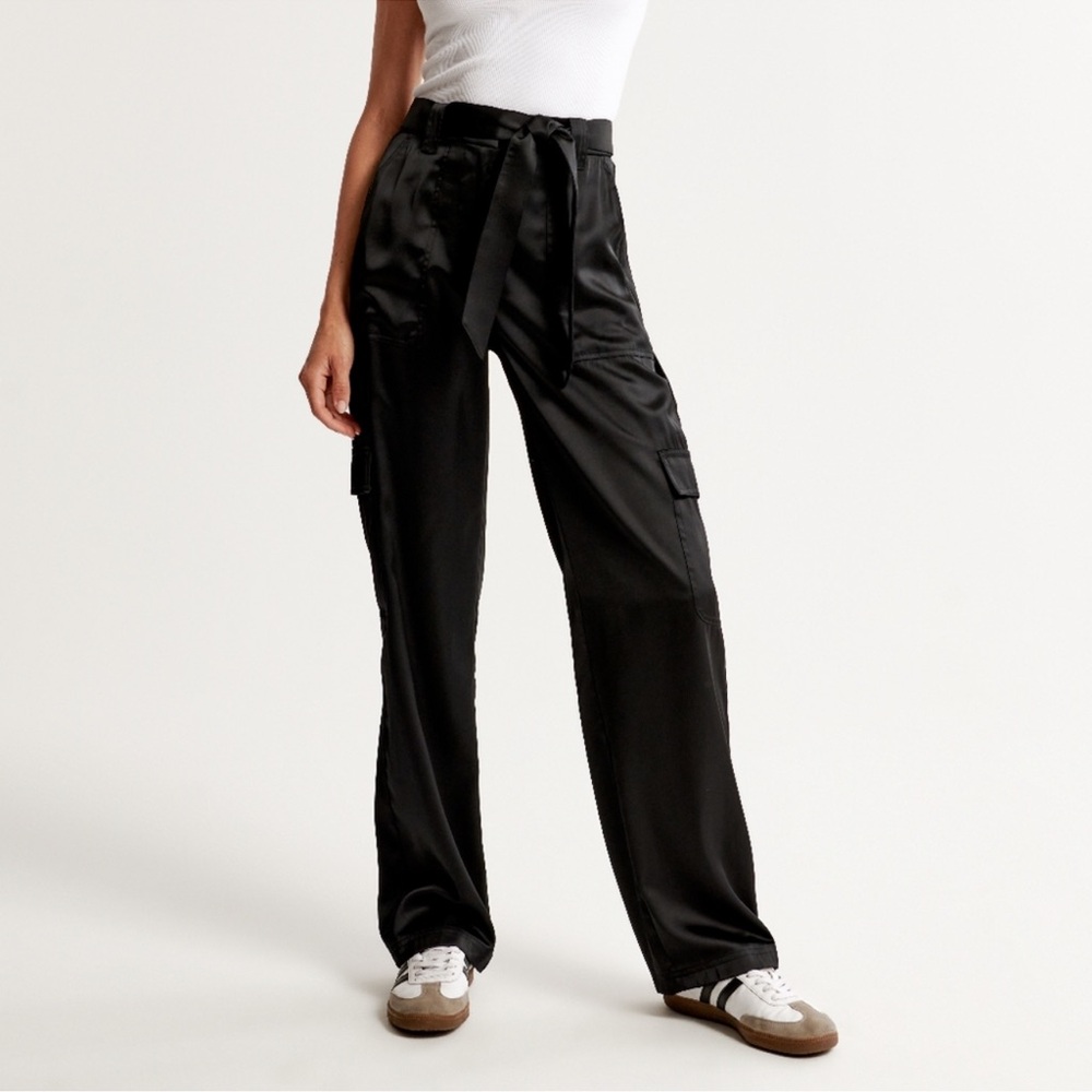 Abercrombie and Fitch silk baggy cargo pants
